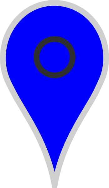 Blue Map Marker Png (348x598), Png Download