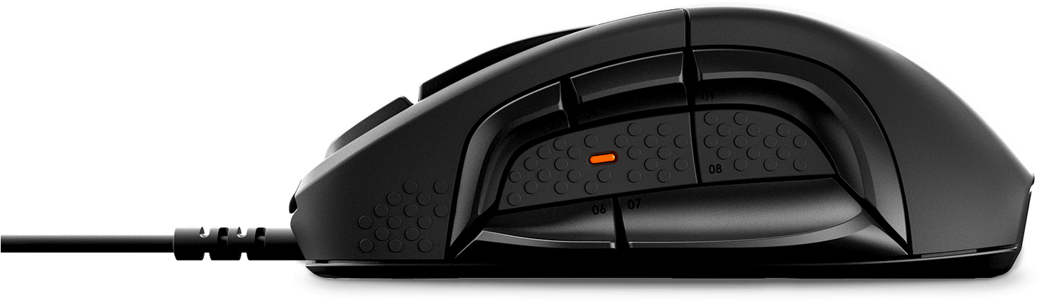 Product Alt Image Text - Gaming Mouse With Four Side Buttons (1811x800), Png Download