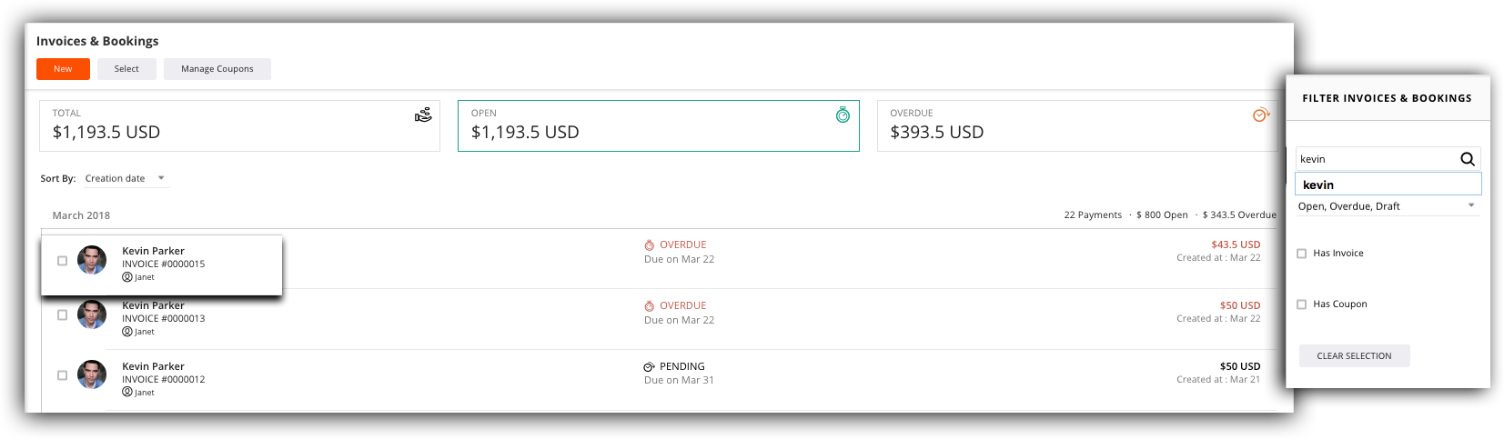 Invoices Dashboard 3 - Portable Network Graphics (1653x483), Png Download