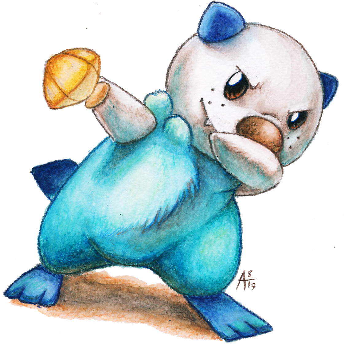 28 Aug - Oshawott Dabbing (1134x1167), Png Download