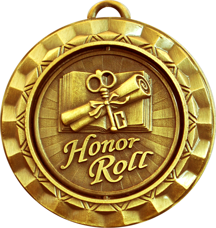 Honor Roll - Honor Roll Gold Spinner Medal By Jones School Supply (902x984), Png Download