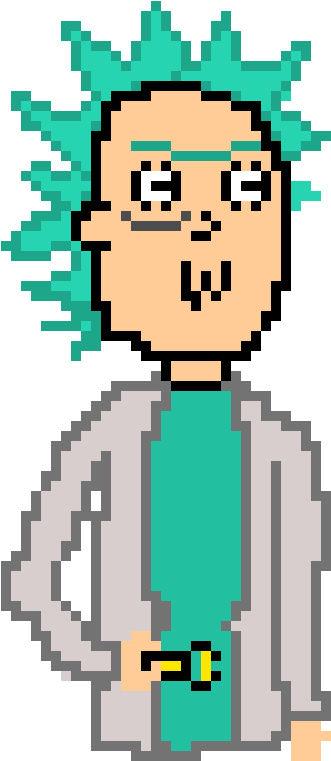 Rick With A Taser - Cartoon (590x780), Png Download