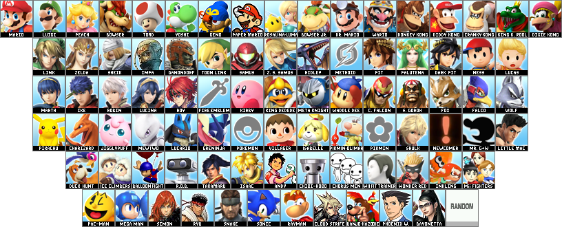 5 Dream Roster , - Balloon Fighter Smash Roster (816x330), Png Download