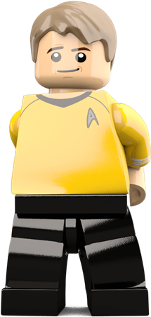Captain Kirk Custom - Lego Star Trek Kirk (500x500), Png Download