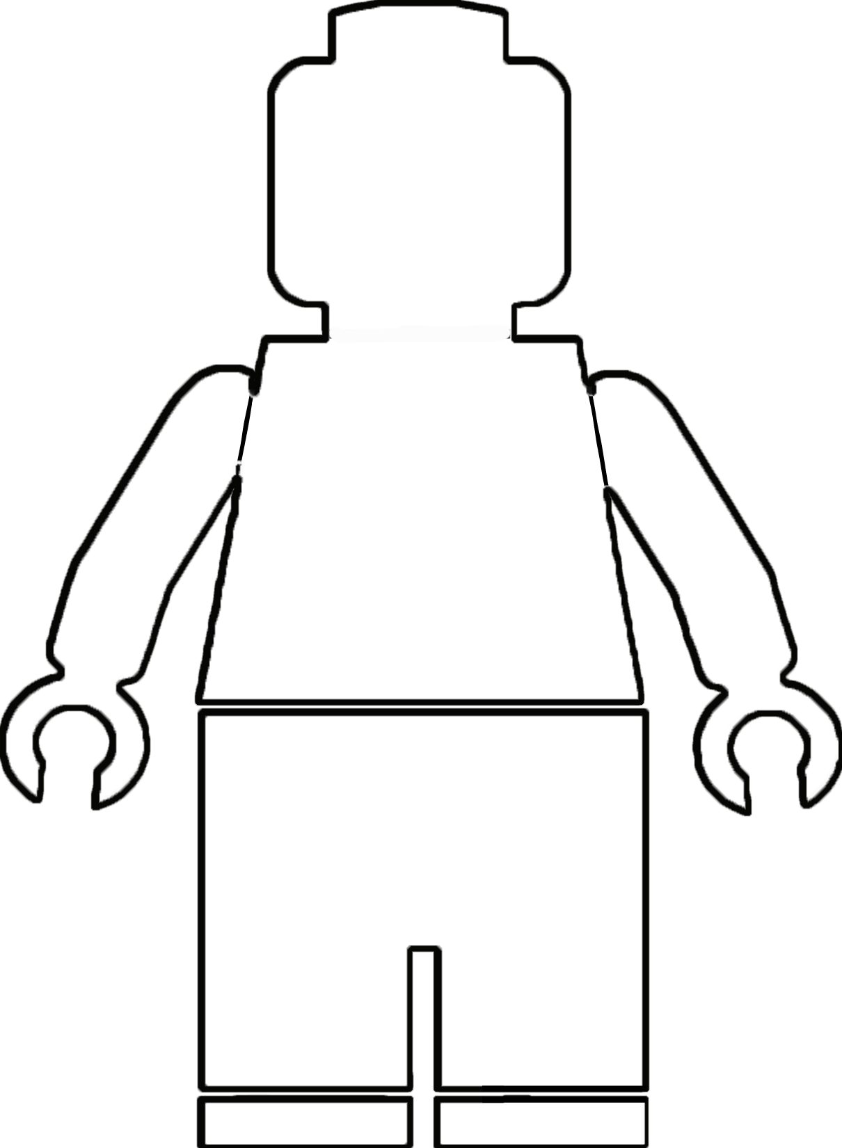Lego-man - Lego Man Cake Template (1210x1650), Png Download.