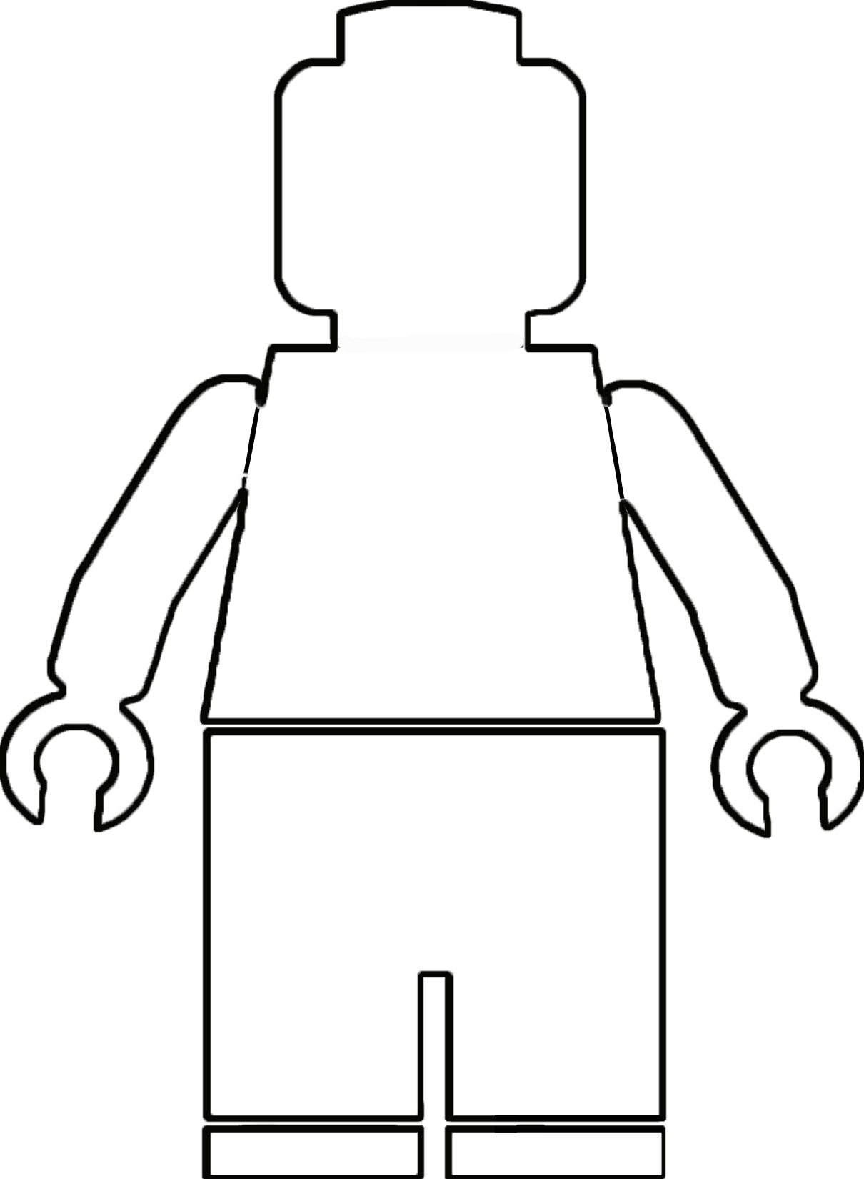 Lego-man - Lego Man Cake Template (1210x1650), Png Download