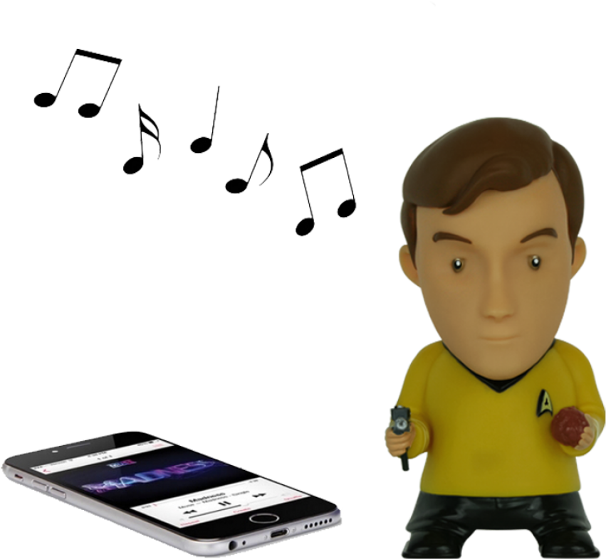 Prev - Fametek Ftkrk Star Trek Cpt Kirk Bt Speaker Snd Fx (900x900), Png Download