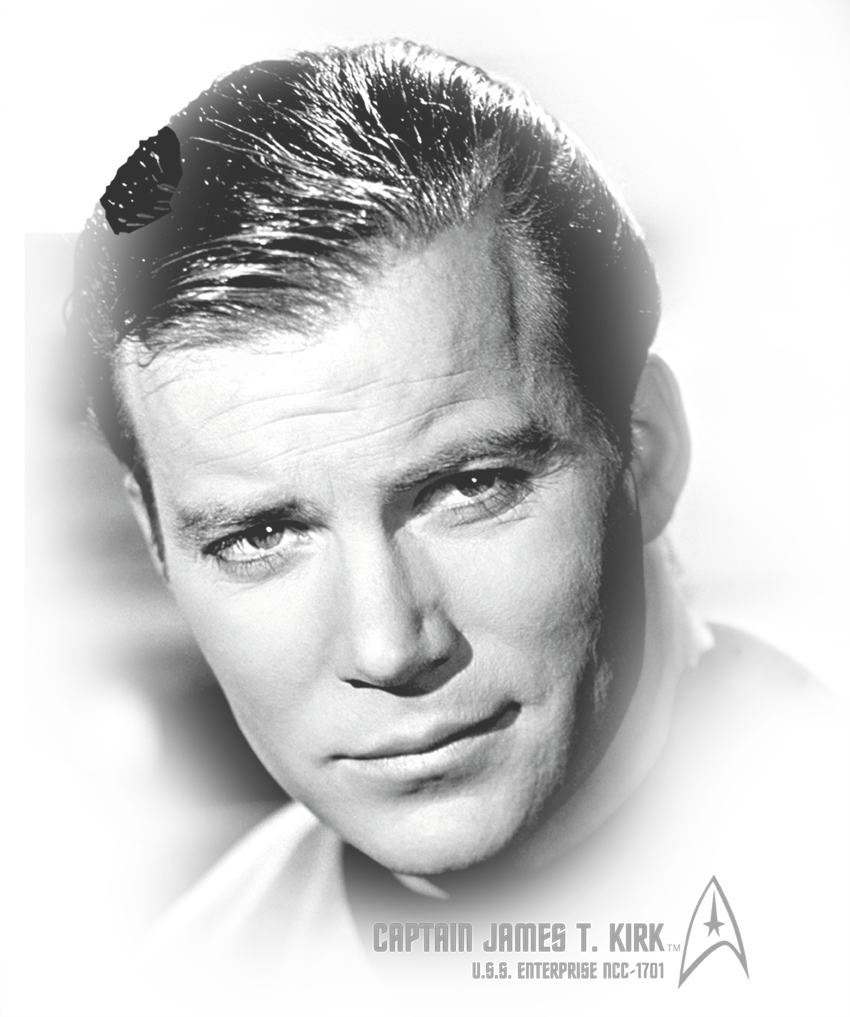 Star Trek Captain Kirk Portrait Men's Ringer T-shirt - William Shatner James Kirk (850x1017), Png Download