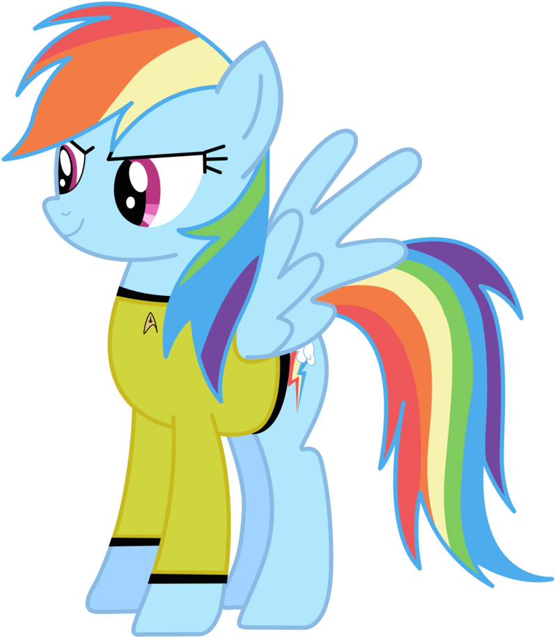 Sonofaskywalker, Crossover, James T Kirk, Rainbow Dash, - Rainbow Dash (900x1024), Png Download