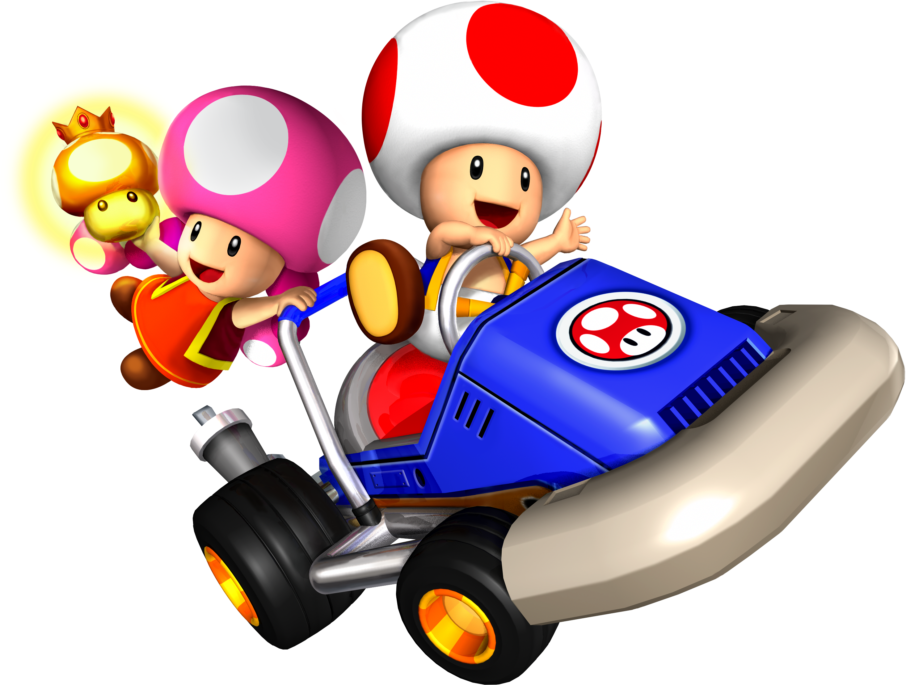 Mind You, Neither Has Daisy Or Waluigi - Toad And Toadette Mario Kart (3100x2325), Png Download