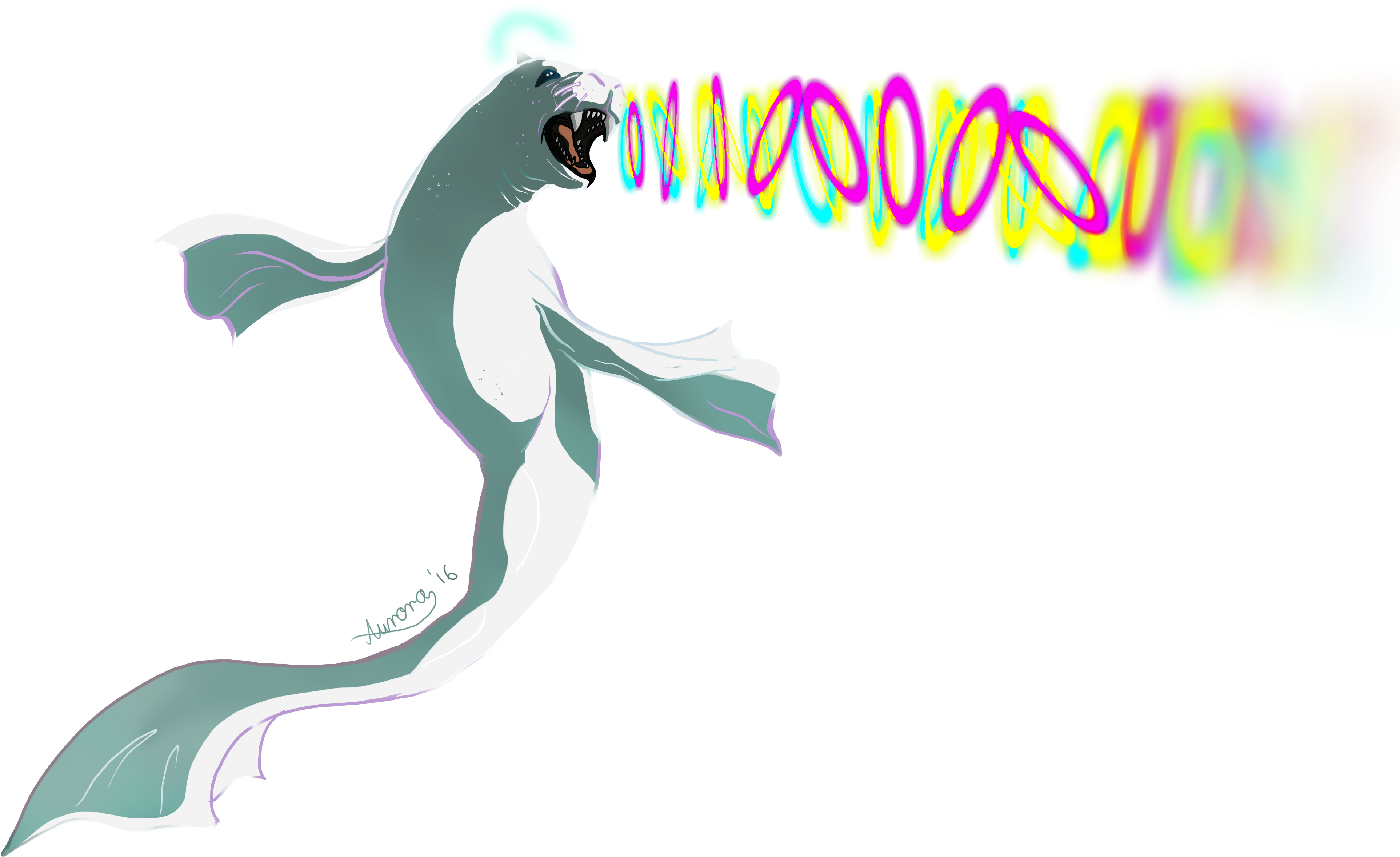 #087 Dewgong Used Aurora Beam And Bubble Beam - Illustration (4030x2432), Png Download