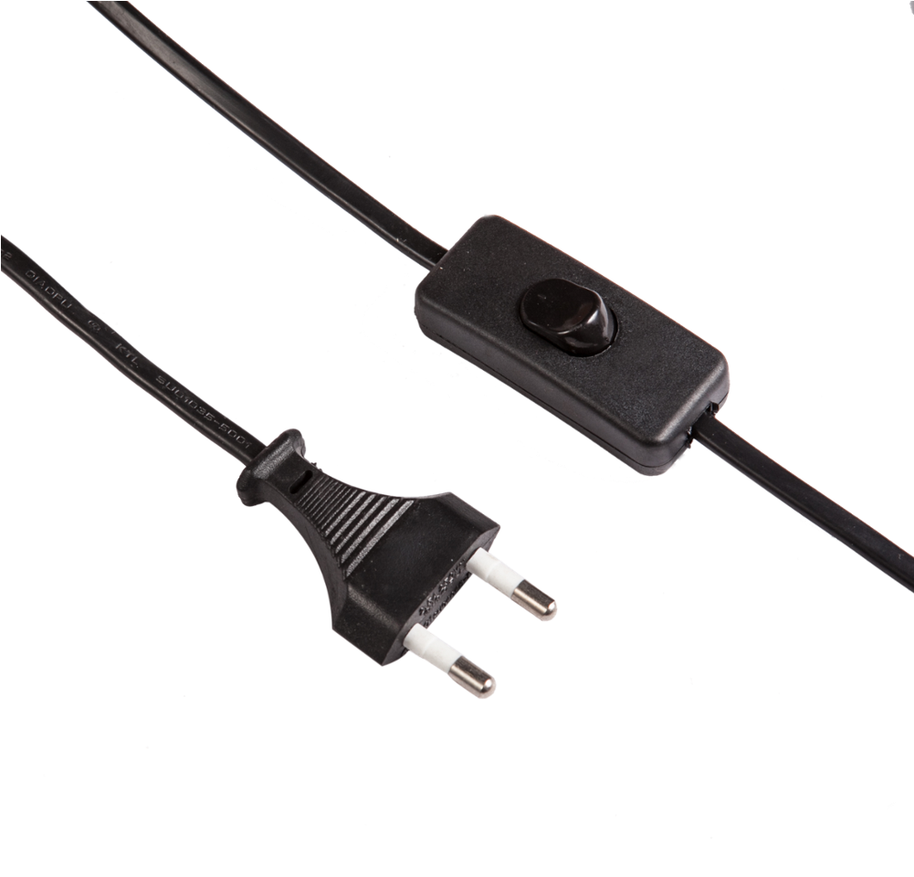 Eu 2-prong Ac Power Cord Adapter 25mm Electric Vct - Power Cord (1000x966), Png Download