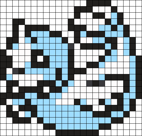 Dewgong Pokemon Bead Pattern Perler Bead Pattern / - Perler Beads Pokemon Seel (484x463), Png Download