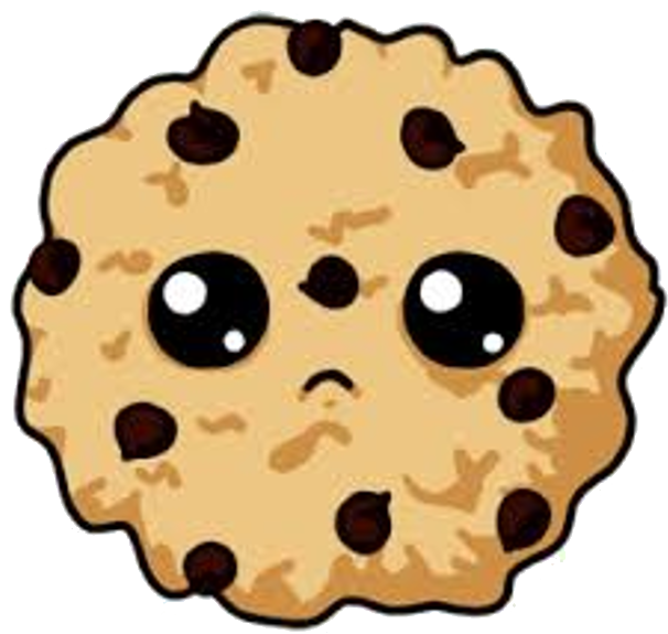 Cookie Lucky Block [german] - Cute Cartoon Chocolate Chip Cookies (606x575), Png Download