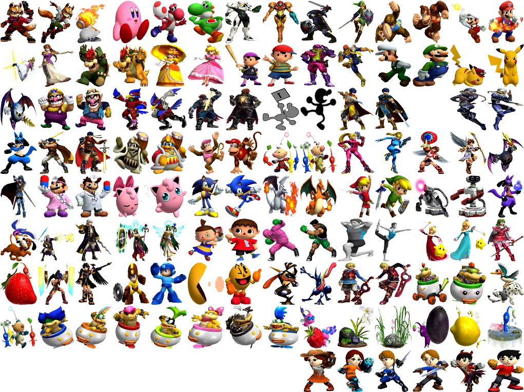 List Of Super Smash Bros Melee Trophies Nintendo - Everyone Is Here Smash Bros (1024x1024), Png Download