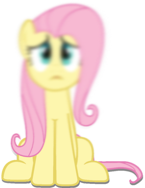 Blurry, Face, Fluttershy, Looking Up, Reference, Sad, - Mlp Sad Fluttershy Sit (705x598), Png Download