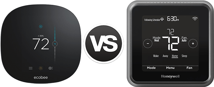 Ecobee3 Lite Vs Honeywell Lyric T5 - Honeywell Rcht8610wf2006/w Lyric T5 Wi-fi Thermostat (709x300), Png Download