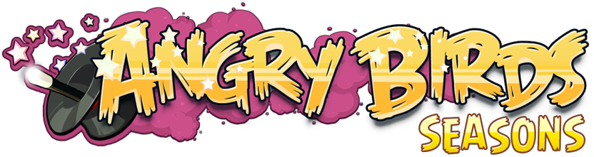 Angry Birds Seasons - Angry Birds Seasons Logo (832x221), Png Download