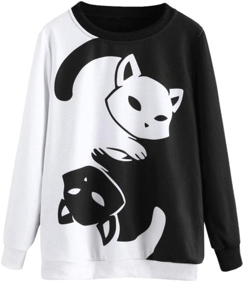 Dark Matter Yin Yang Cat Sweater - Yin Yang Cat Sweater (700x700), Png Download