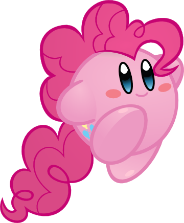 Key Kirby Form 2 , Rbyfication Pinkie Pie Kirby - Pinkie Pie And Kirby (360x436), Png Download