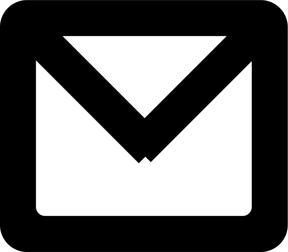 New Email Gross Envelope Outlined Symbol Comments - Email Logo Png (981x858), Png Download
