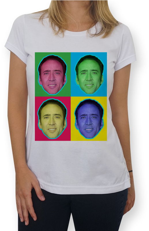 Camiseta Nicolas Cage Is My Spirit Animal De Melky - Camiseta Lute Como Uma Garota (800x800), Png Download