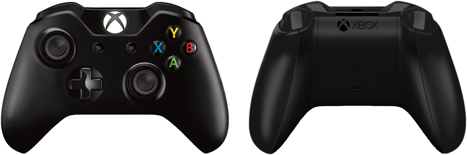 Xbox One Bluetooth Controller Black (1000x390), Png Download