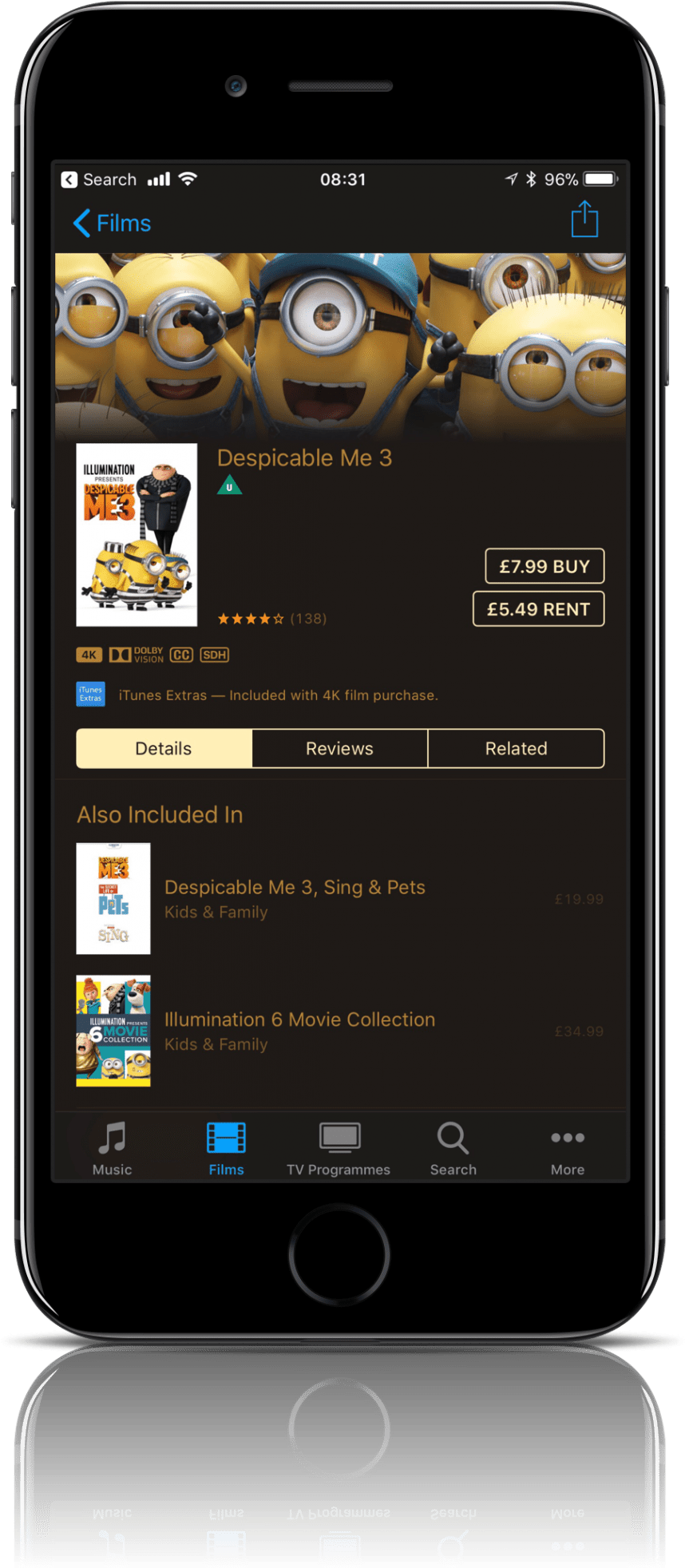 Ich-einfach Unverbesserlich 3-blu-ray (combopa Blu-ray (1048x2048), Png Download