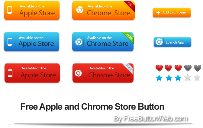 Free Vector Free Apple And Chrome Store Vector Button - Chrome Web Store (700x500), Png Download