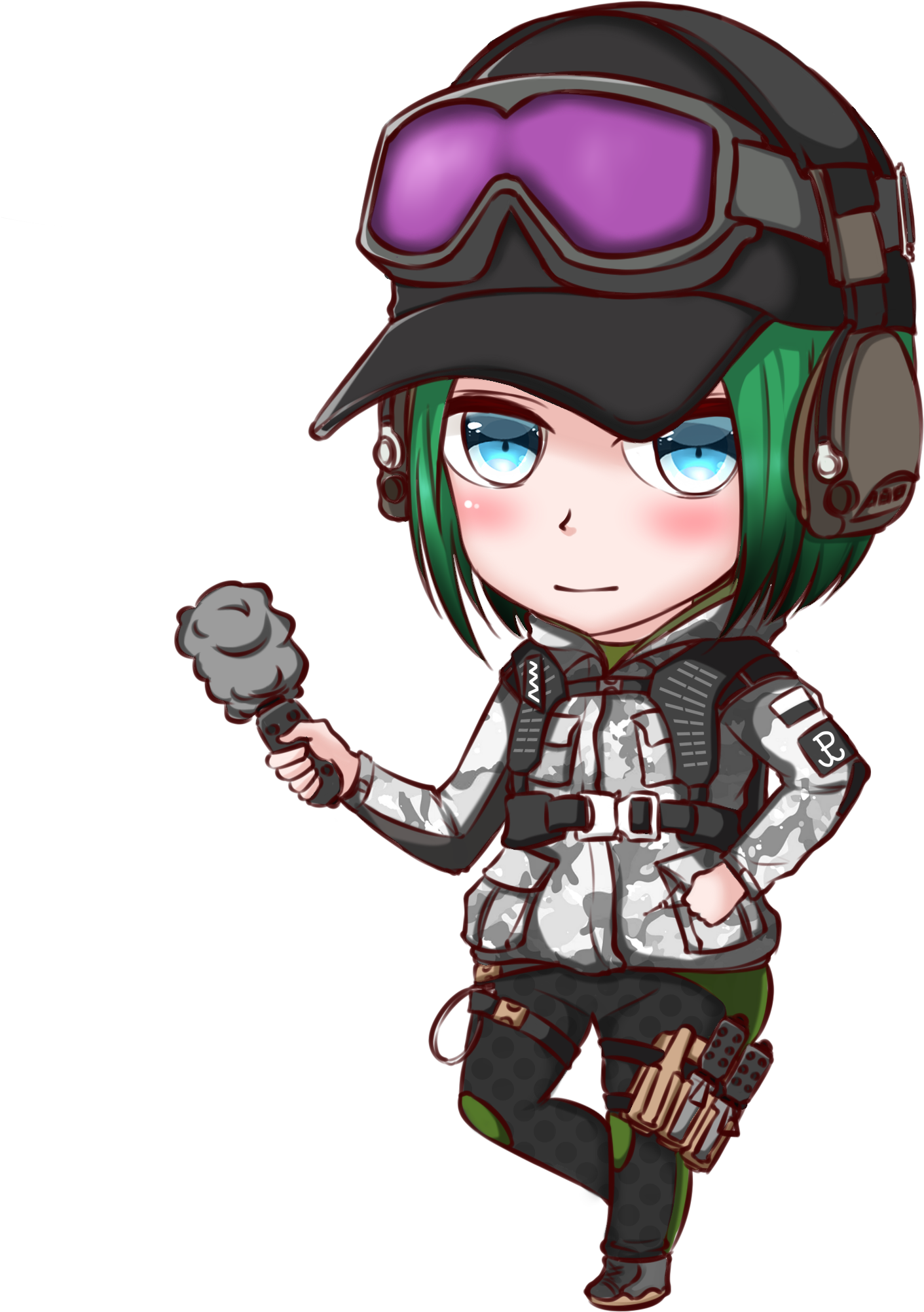 Ela By Jizi Art Drawings, Drawings, Art Illustrations - Rainbow Six Siege Ela Chibi (2480x2952), Png Download