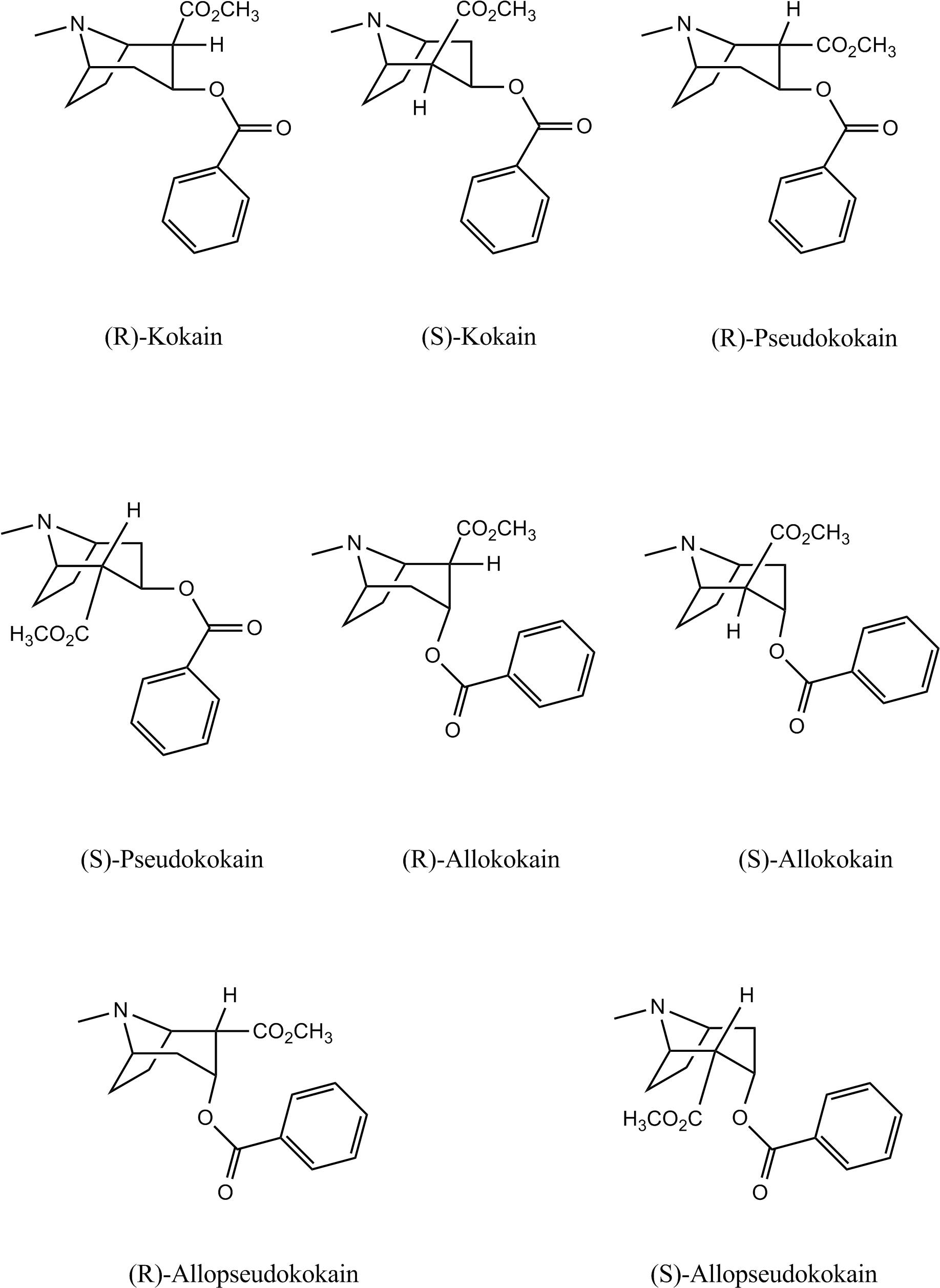 Stereoisomeres Cocain - Cocain Stereoisomere (1849x2536), Png Download