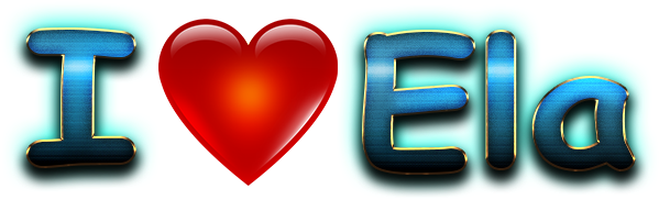 Ela Love Name Heart Design Png - Love (1270x294), Png Download