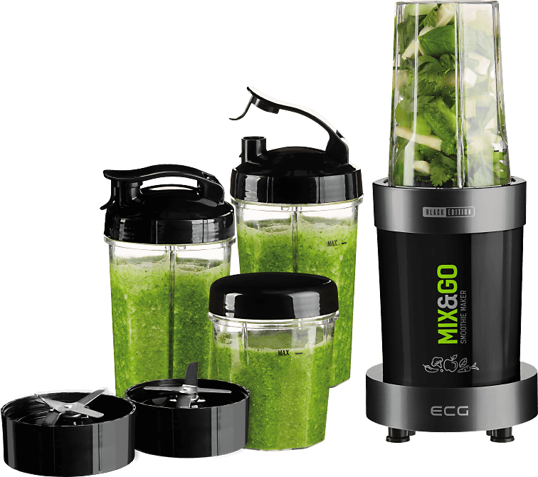 Sm 900 Mix&go Black 2d - Ecg Sm 900 Mix&go Black Edition Countertop Blender (756x670), Png Download