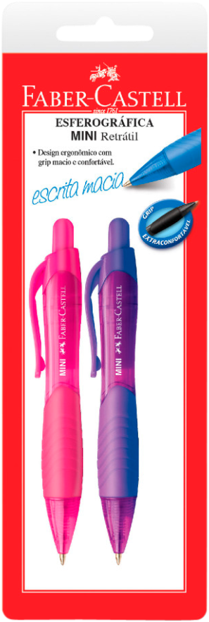 Caneta Esferográfica Faber Castell Mini Retrátil C/ - Art Grip Aquarelle Watercolor Pencil Set Of 24 (430x964), Png Download