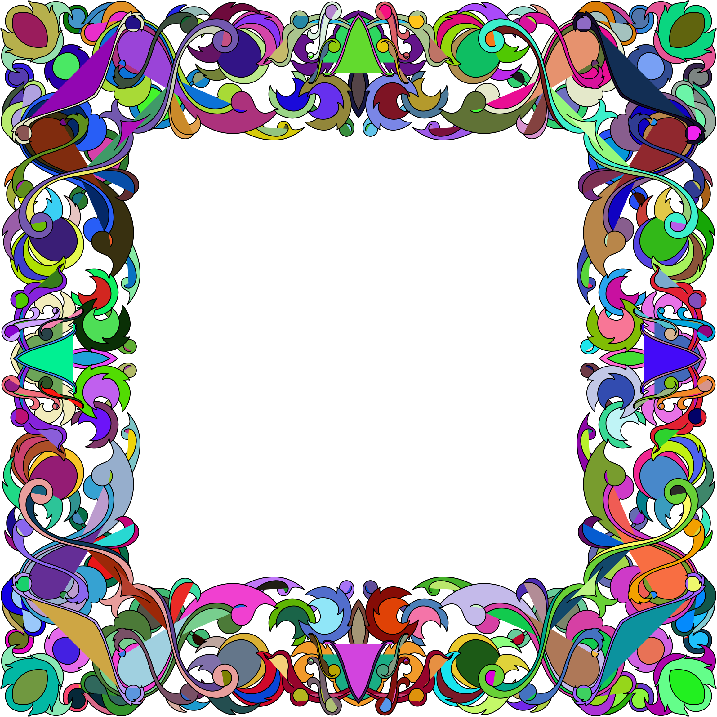 This Free Icons Png Design Of Colorful Abstract Frame (2312x2312), Png Download