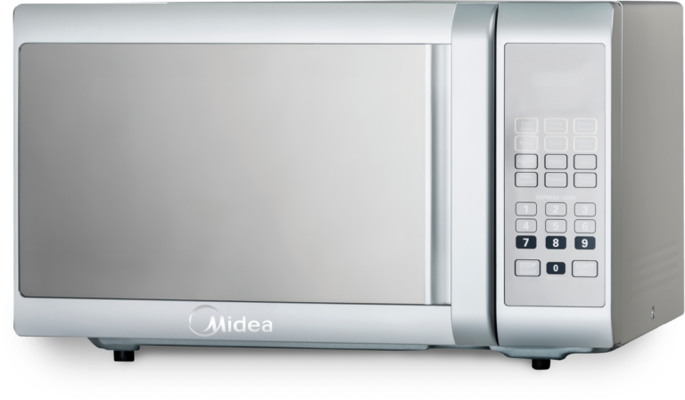 Midea's Digital Microwave's Easy To Use 6 Auto Menu - Midea - 28 Liter Digital Microwave Oven - Silver - (768x449), Png Download