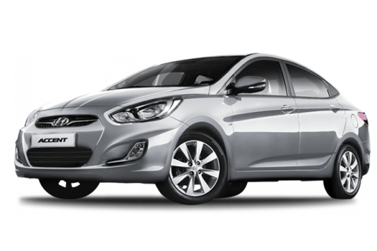 Hyundai Accent Blue 2012 (542x361), Png Download