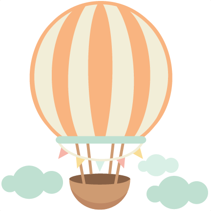 Hot Air Balloon Cute Scrapbook Cuts Svg Cutting Files - Cute Hot Air Balloon Png (432x432), Png Download