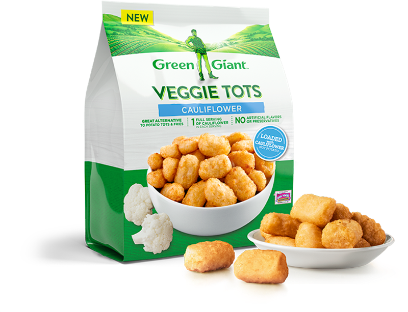 Green Giant Cauliflower Veggie Tots (700x536), Png Download