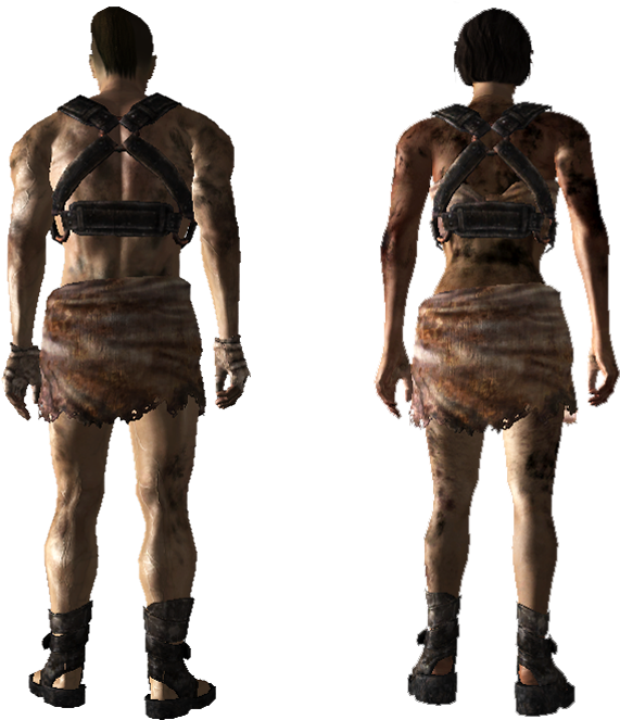 Tattered Slave Outfit Back - Fallout 3 Slave Outfit (850x680), Png Download
