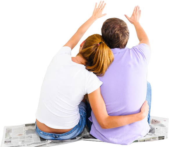 Person Sitting Back View Png - Couple Sitting Back Png (600x520), Png Download