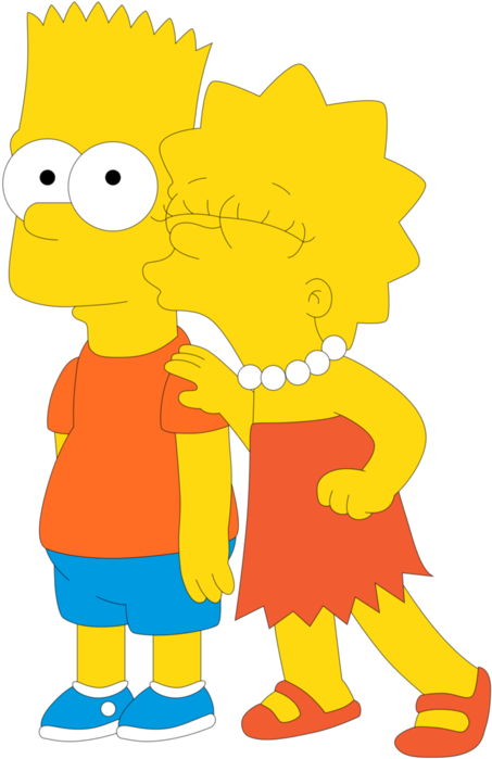 Bart Simpson, Lisa Simpson, And Siblings Image - Simpson Lisa Y Bart Png (500x829), Png Download