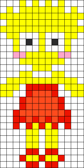Lisa Simpson Perler Bead Pattern / Bead Sprite - Simpsons Perler Beads Pattern (274x547), Png Download