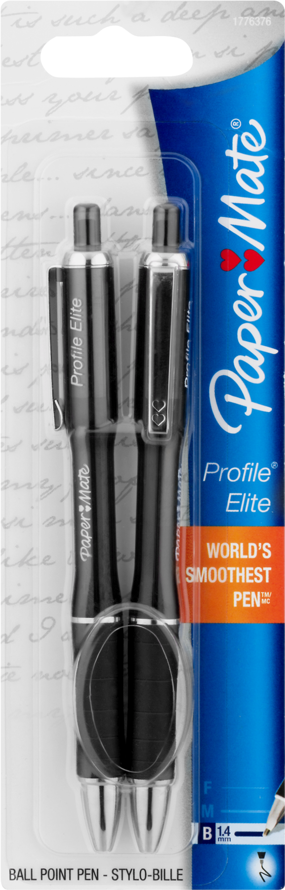 Paper Mate Ball Point Pen, Black - Paper Mate Profile (1800x1800), Png Download