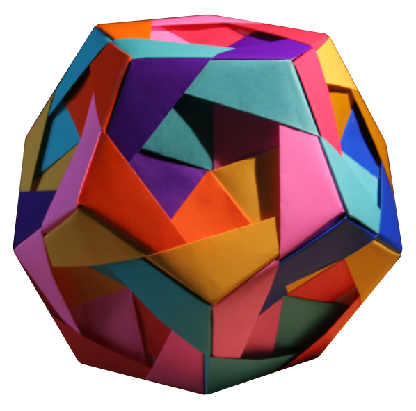 Modular Origami (598x592), Png Download