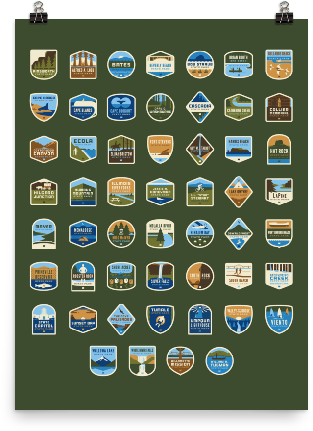 Oregon State Park Stickers (1000x1000), Png Download