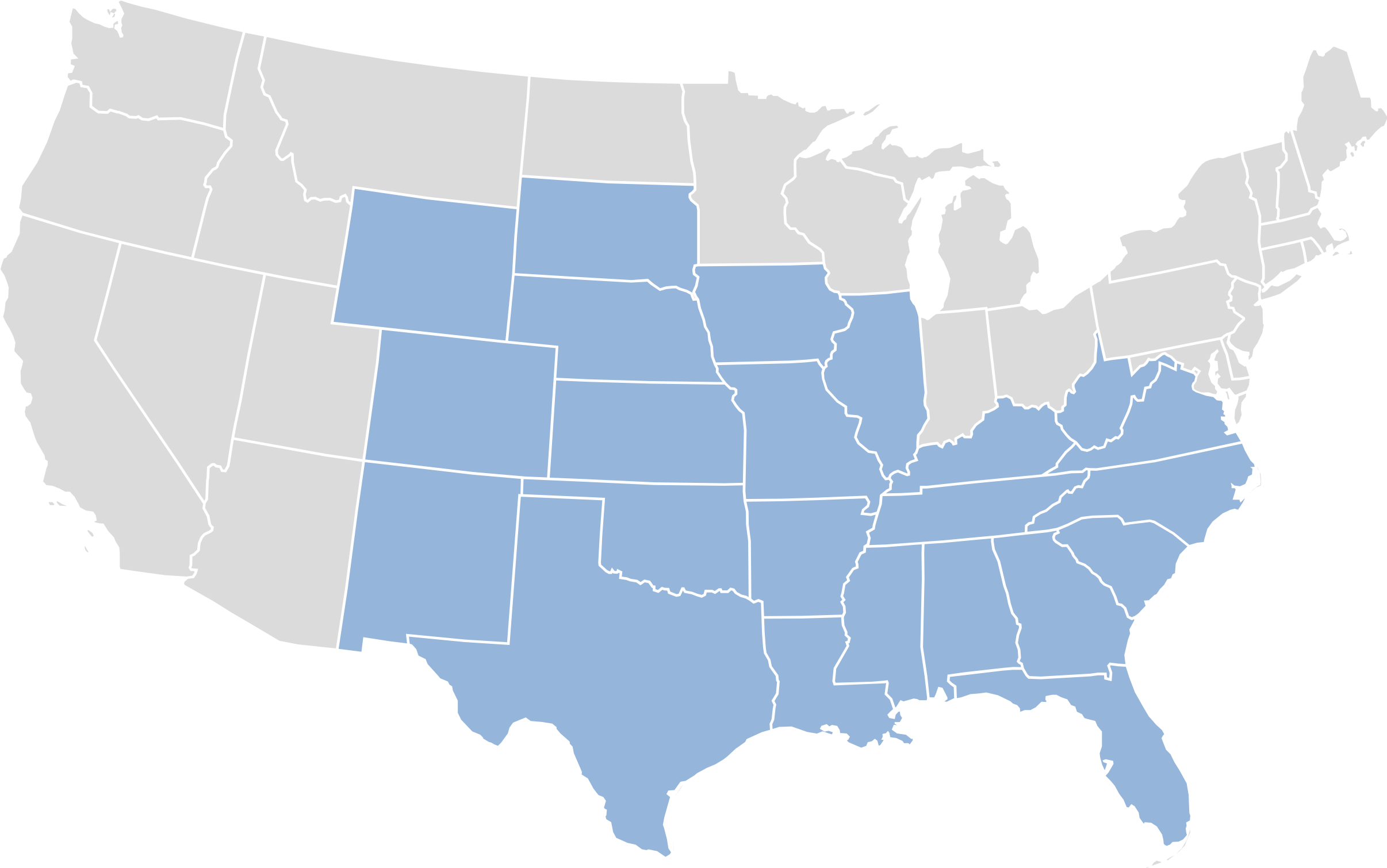 On The Map Above, The Darkly Shaded States Represent - Wa Cpl Reciprocity (2917x2292), Png Download