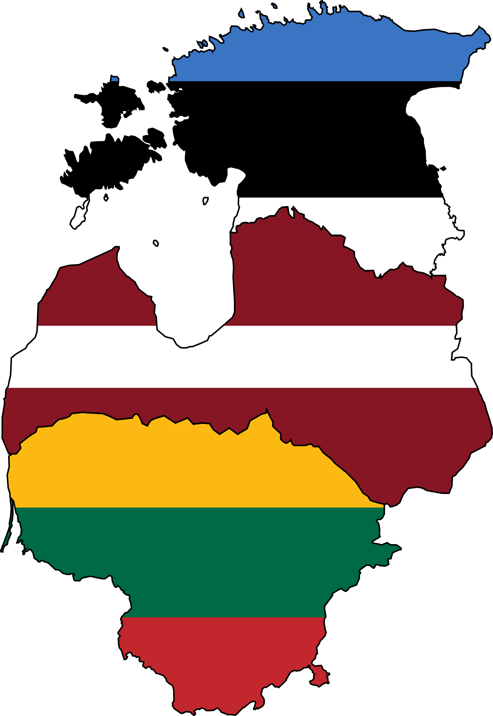 Download Baltic States Flag Map Png Image With No Background
