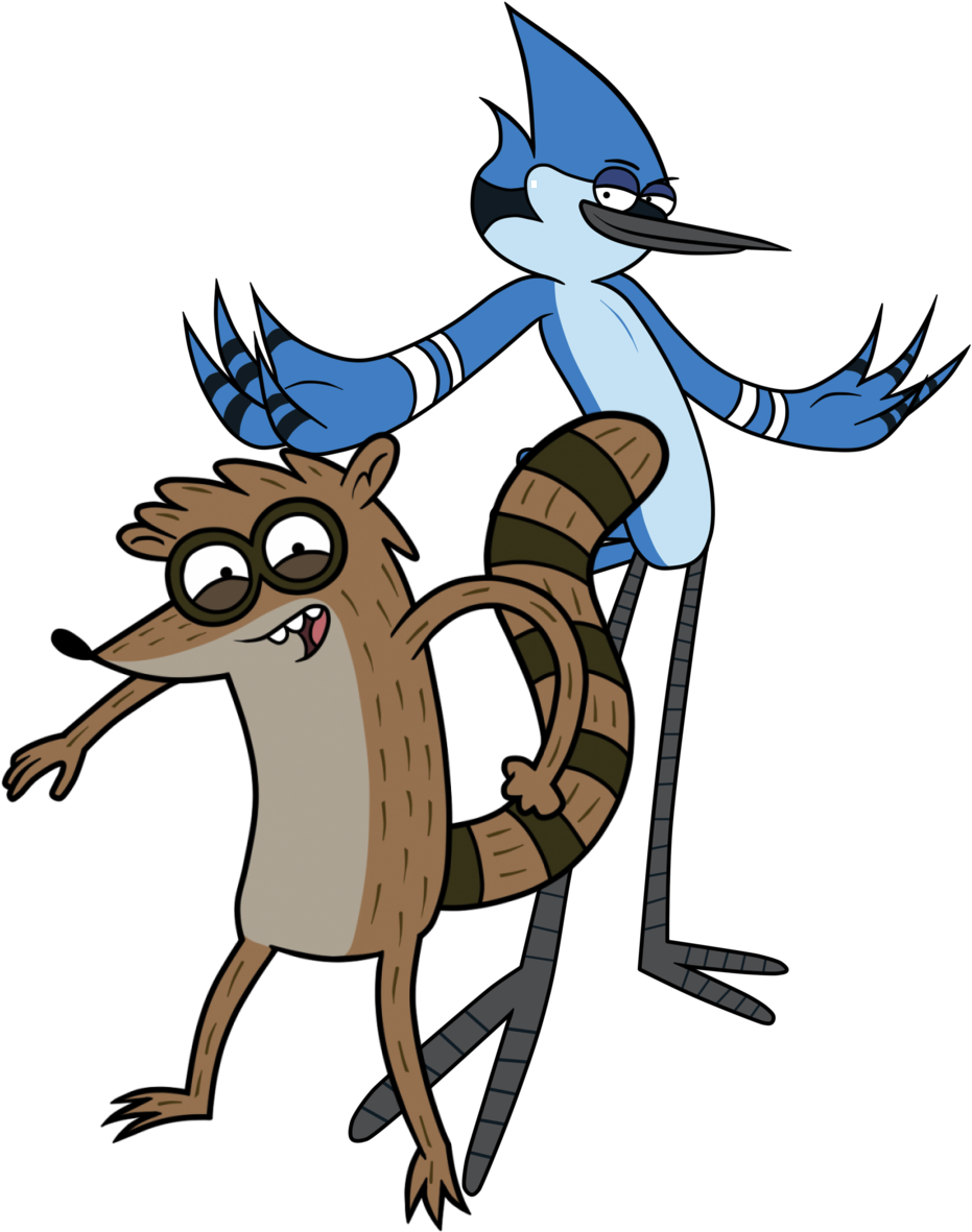 Mordecai & Rigby - Blue Jay Regular Show (946x1194), Png Download