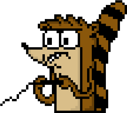 Pixel Rigby With Wire - Pixel (560x490), Png Download